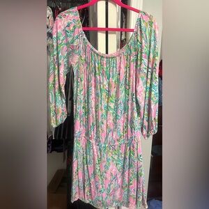 EUC Lilly Pulitzer Lana off the shoulder romper size large